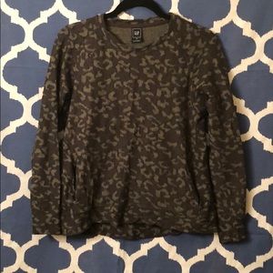 GAP Cheetah Sweater with front pockets